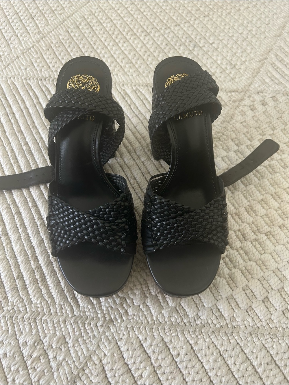 Platform black sandals